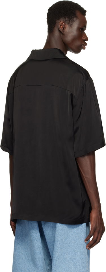 Skjorte Jil Sander Jil Sander Satin Short Sleeve Shirt Sort | J23DL0107_J65022, 2