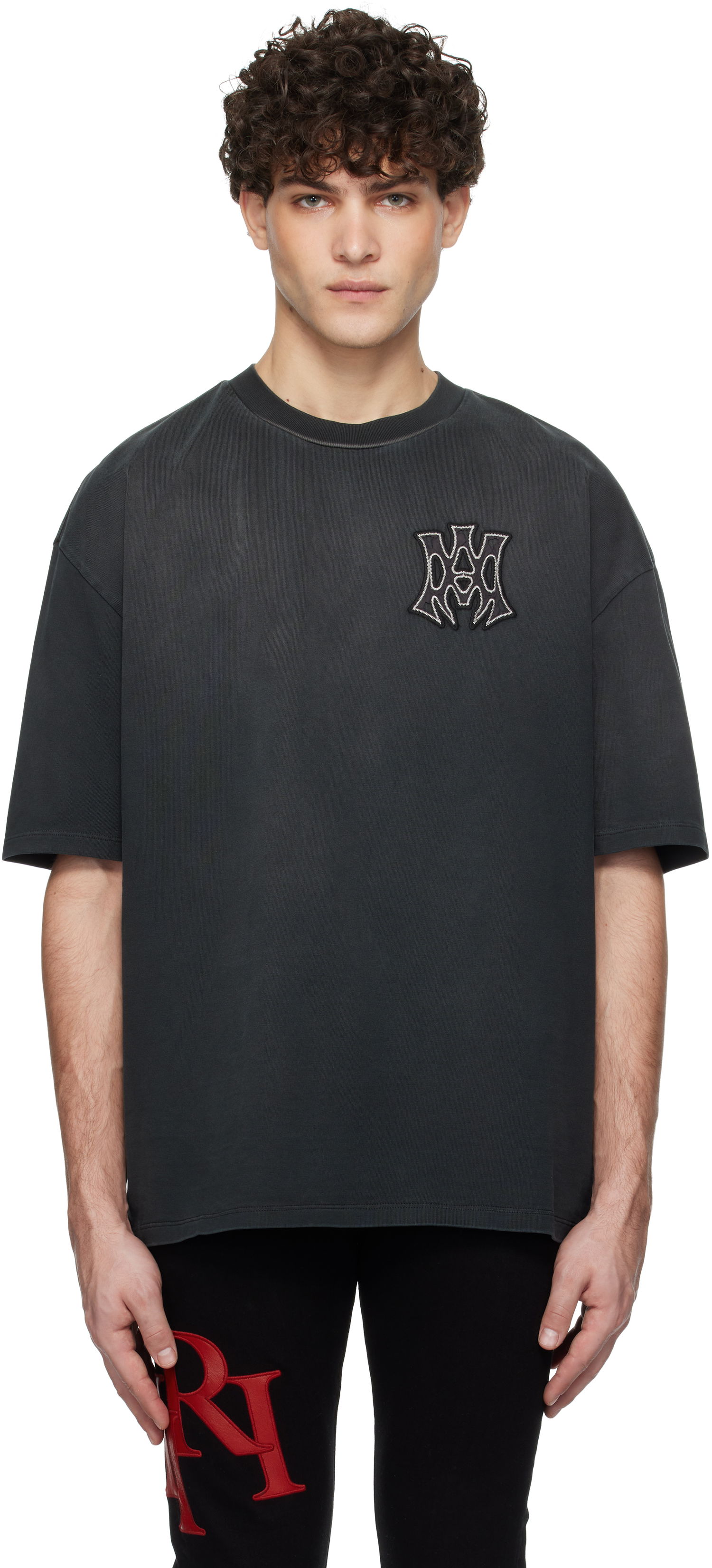 T-shirt AMIRI 'MA Hollywood' Oversized T-Shirt Grå | AMJYTE1126, 0