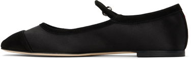 Tøj Aeyde Aeyde Uma Satin Toe-Cap Ballerina Flats Sort | A11-FL-RKLS08FL169-SS25-800-067, 2