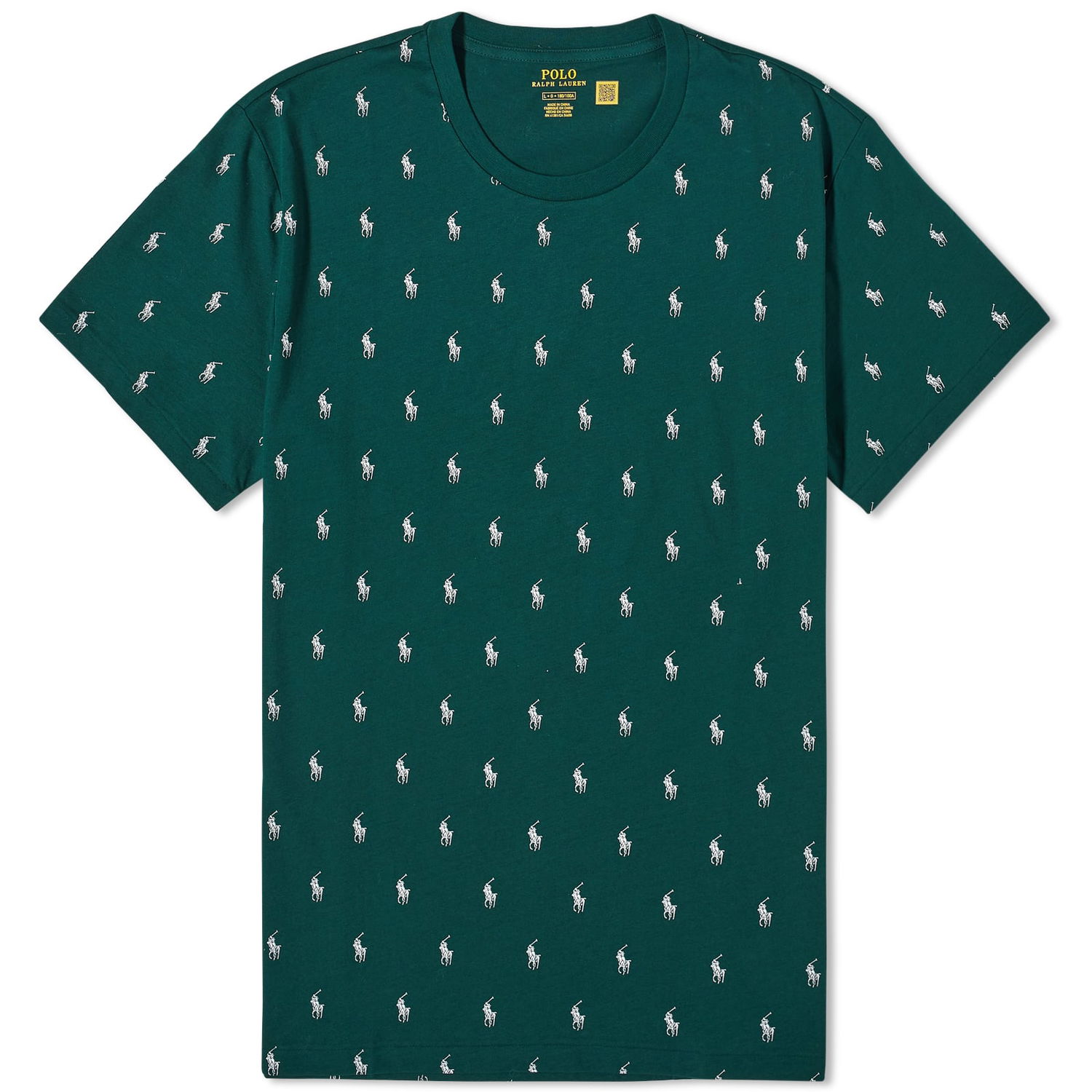 T-shirt Polo by Ralph Lauren All Over Pony Sleepwear T-Shirt Grøn | 714899612008, 0