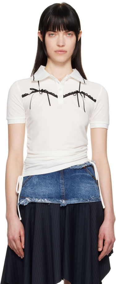 Polo skjorte Andersson Bell Andersson Bell Halter String Piqué Polo Hvid | atb1255w, 0