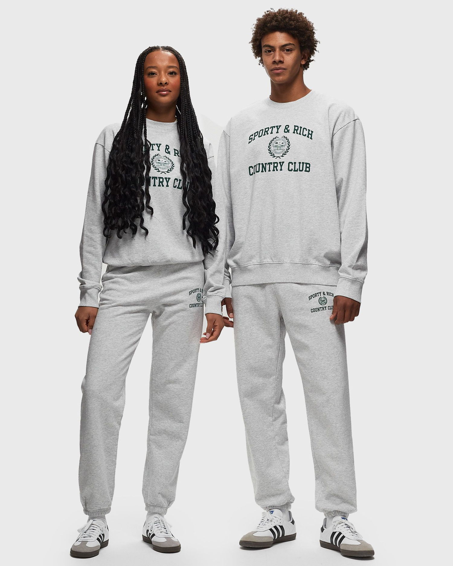 Sweatshirt Sporty & Rich Varsity Crest Sweatshirt Grå | CRAW2319HG, 1