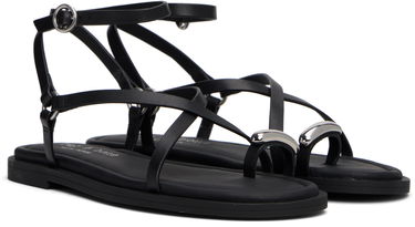Tilbehør rag & bone rag & bone Geo Toe Ring Sandals Sort | WFF25PF1011LE11, 3