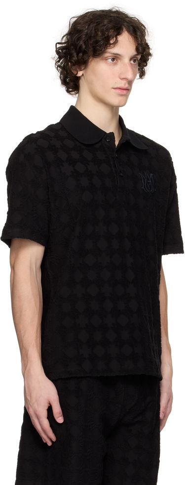 Polo skjorte AMIRI AMIRI MA Quad Toweling Polo Sort | AMJYPO1015, 4