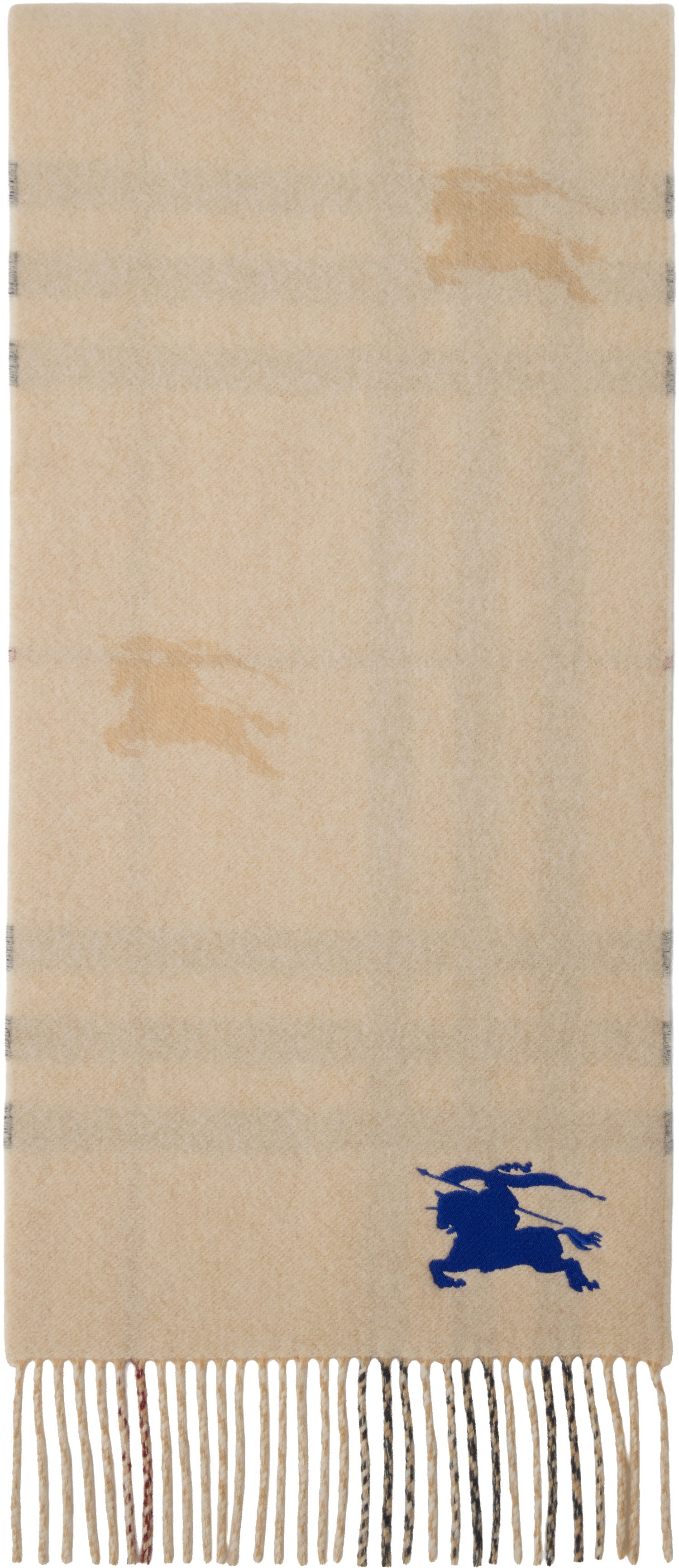 Tørklæde Burberry Burberry Reversible EKD Check Cashmere Scarf Beige | 8095224, 0