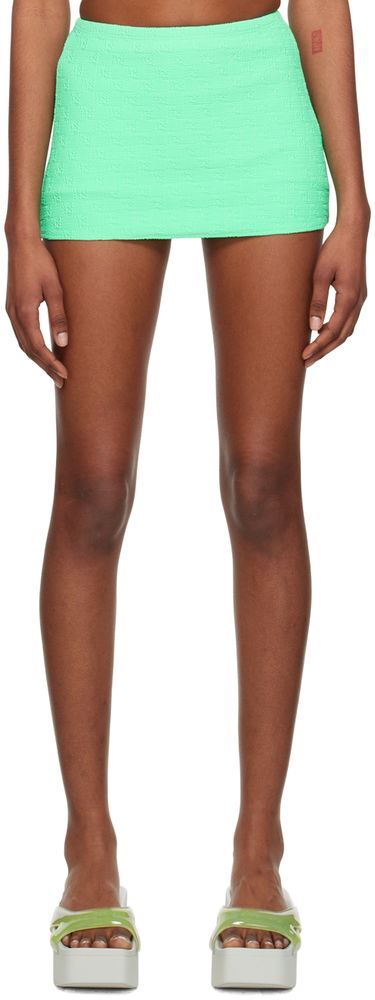 Nederdel Alexander Wang Textured Jacquard Miniskirt Grøn | 4CC2238038, 0