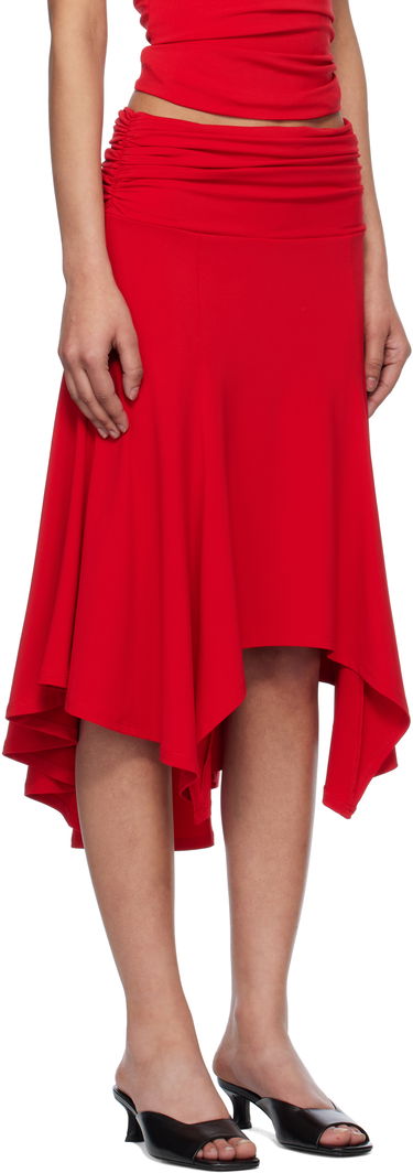 Nederdel GUIZIO Guizio Soffiano High-Low Midi Skirt Rød | S25328K012, 1