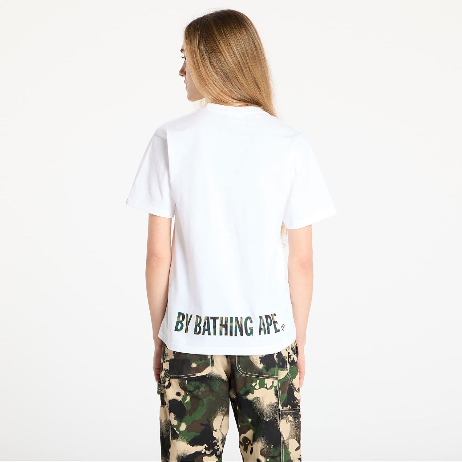 T-shirt BAPE A BATHING APE Trial Camo Face Sta Tee Hvid | 001TEL301035MWH0, 1