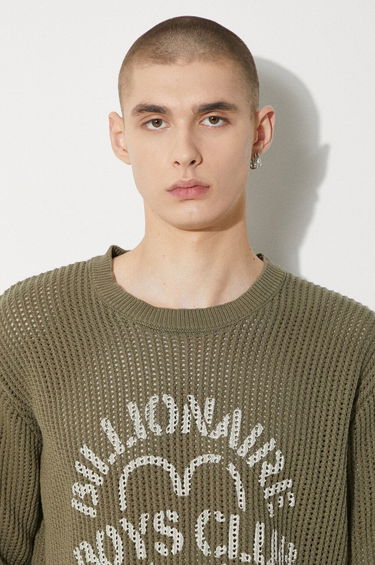 Sweater BILLIONAIRE BOYS CLUB Billionaire Boys Club Heart & Mind Stencil Logo Jumper Grøn | B24224, 4