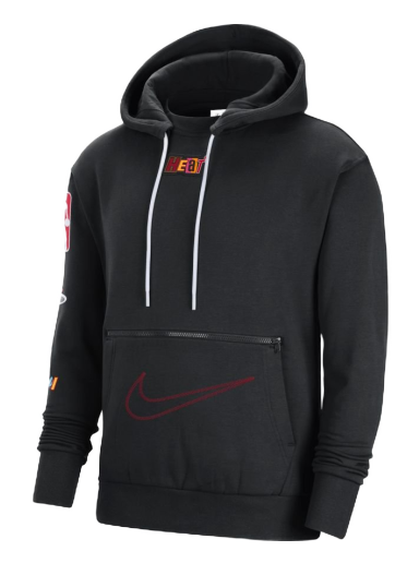 Sweatshirt Nike NBA Miami Heat Courtside City Edition Fleece Pullover Hoodie Sort | DN9956-010