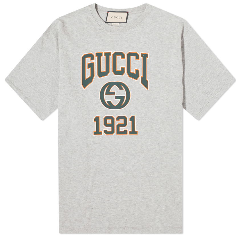 T-shirt Gucci Interlocking GG College Logo T-Shirt Grå | 771758-XJGA5-1230