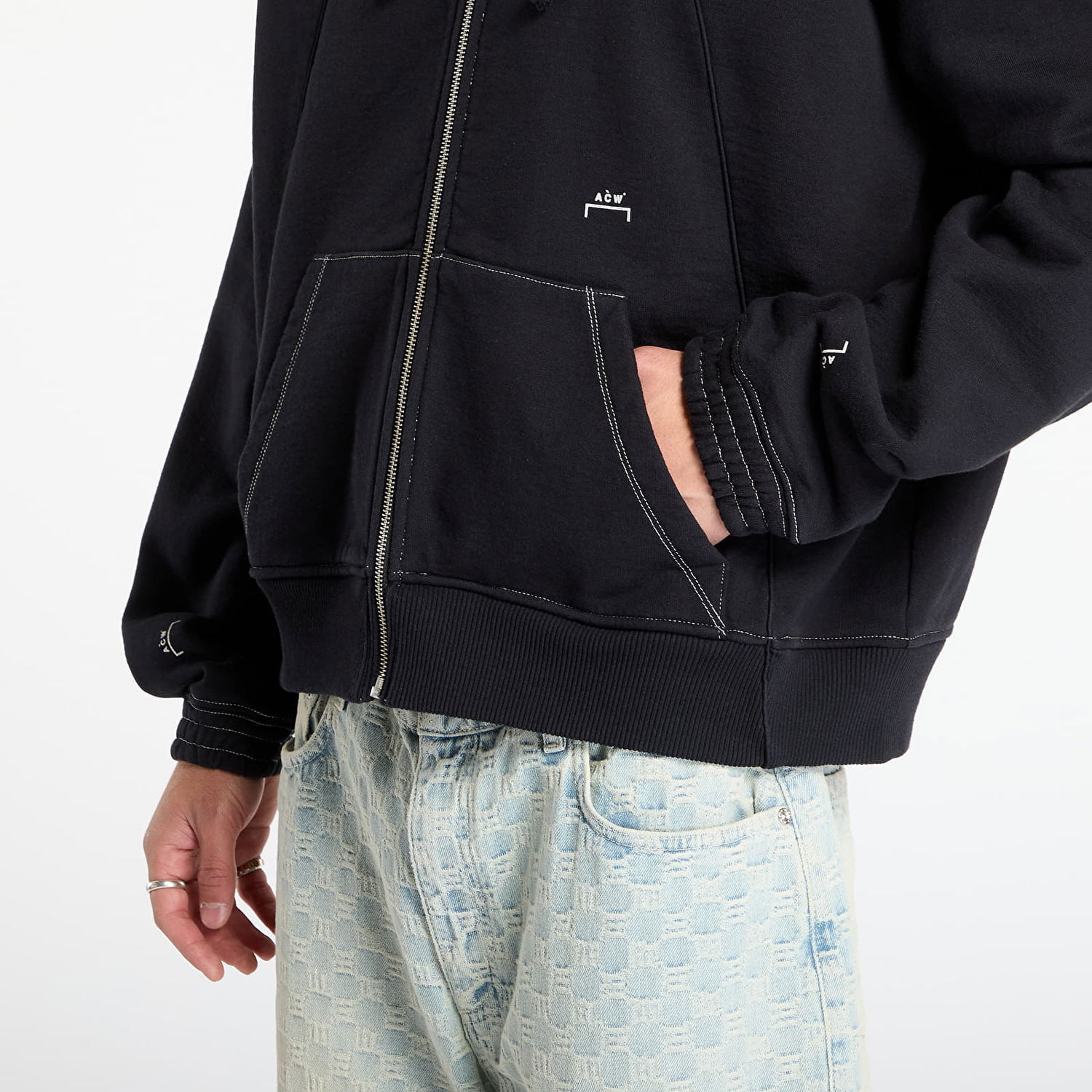Sweatshirt A-COLD-WALL* Millbank Zip Hoodie Sort | ACWMW232 Black, 1