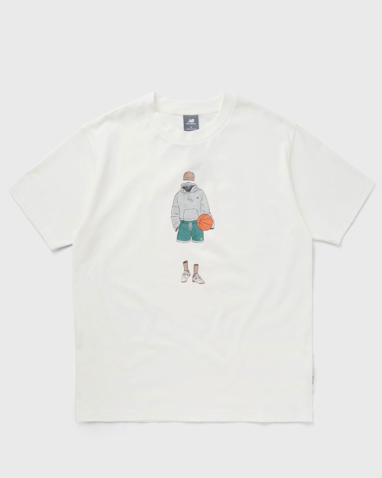 T-shirt New Balance Athletics Basketball Style Relaxed Tee Hvid | MT41578-SST, 0