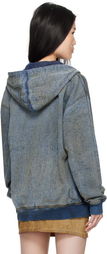 Sweatshirt Diesel D-Hari-Fsf Denim Hoodie Jacket Blå | A16492 068QE, 2