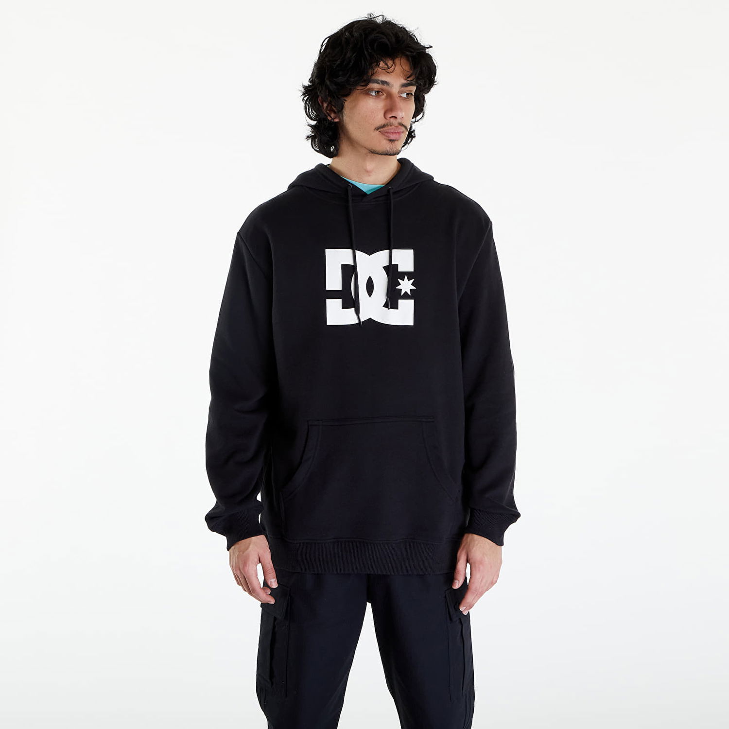 Sweatshirt DC Star Pullover Hoodie Black Sort | ADYSF03099-KVJ0, 0