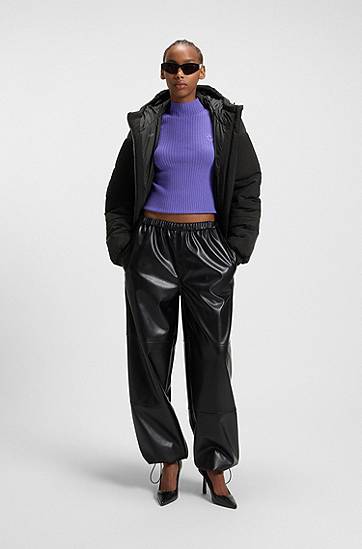 Puffer jakke BOSS Relaxed-fit water-repellent padded jacket with bubble shape Sort | 50547675, 1