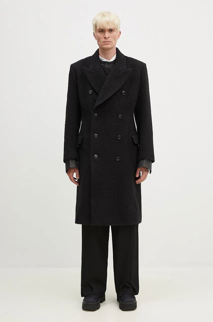 Frakker Martine Rose Double Breasted Shirt Overcoat Sort | 325WT07001