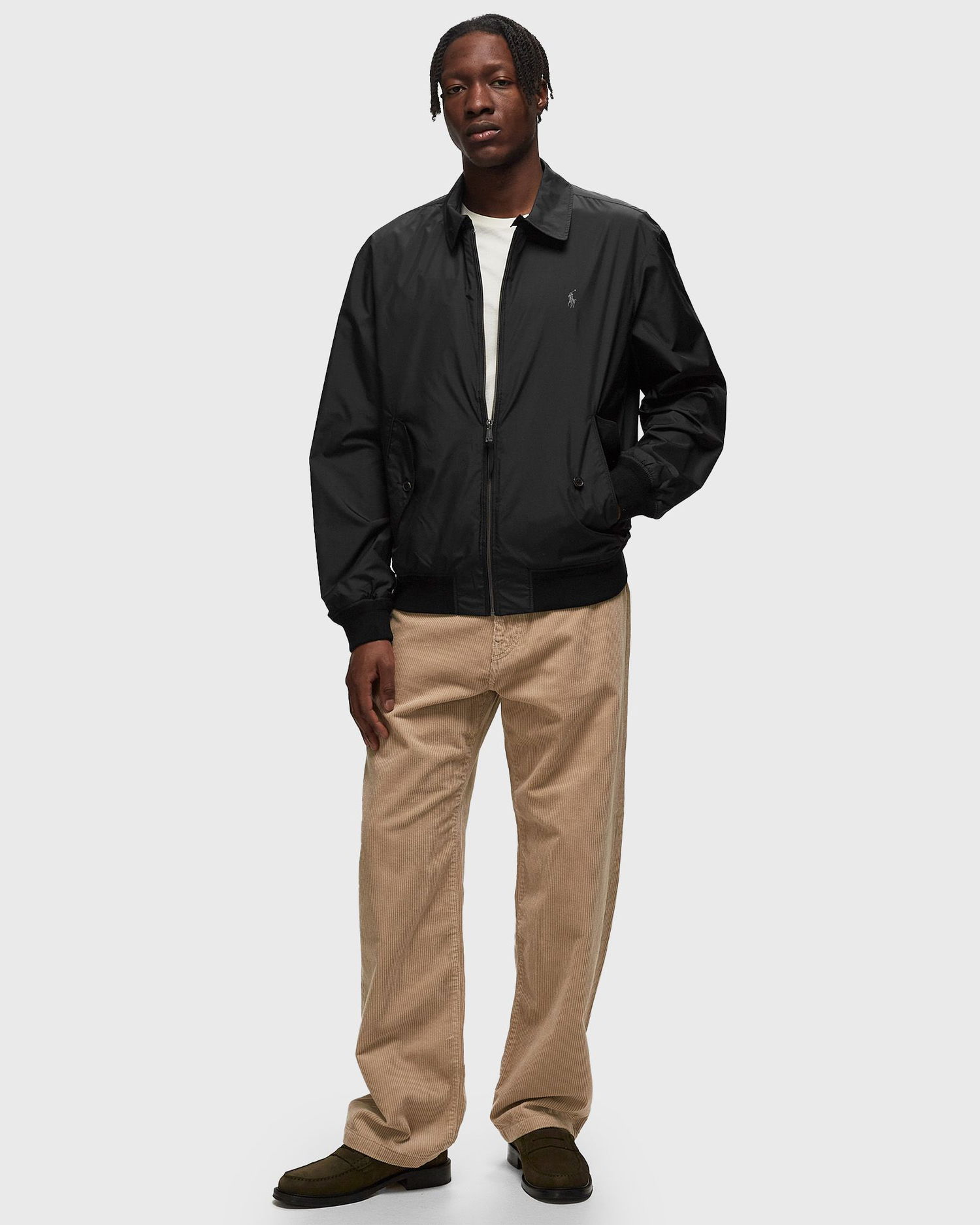 Jakke Polo by Ralph Lauren Water-Repellent Bomber Jacket Sort | 710832229003, 1