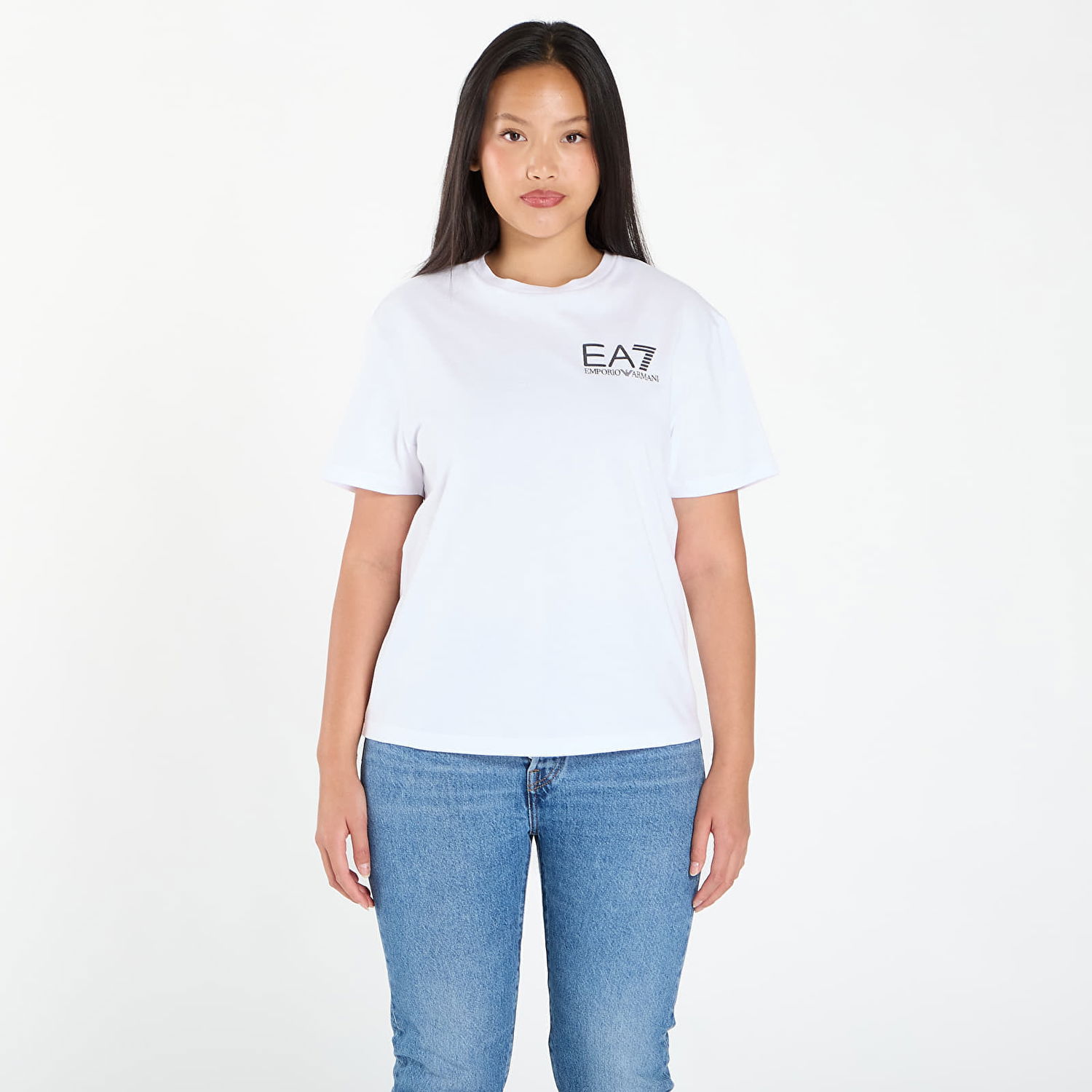 T-shirt Emporio Armani EA7 Emporio Armani Train Logo Series T-Shirt Hvid | 7W000725AF12957U0002, 0