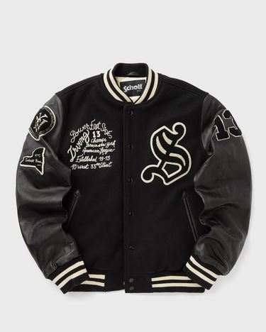 Bomberjakke Schott NYC Varsity Jacket Lower East Side Sort | LCBOWLER-BLACK, 2
