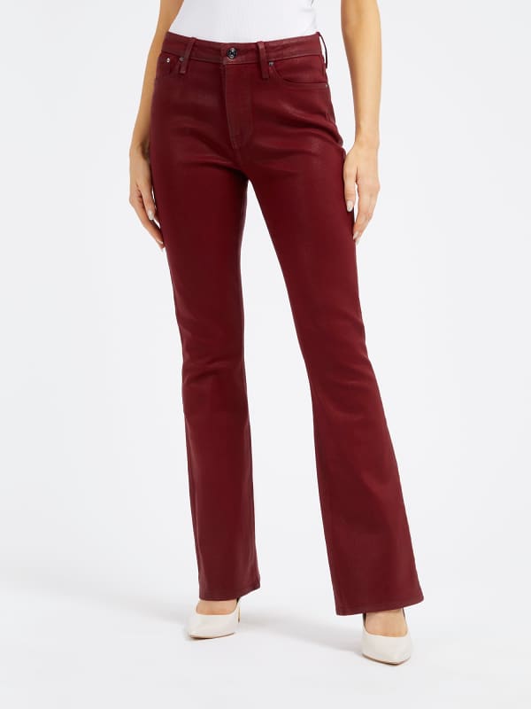 Bukser GUESS High Rise Flare Denim Pant Rød | W4RA0LD4QQ0, 0
