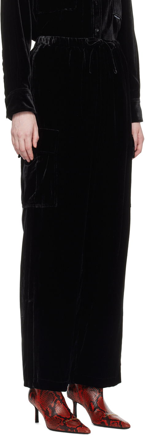 Cargo bukser Alexander Wang Drawstring Cargo Pants Sort | 4CC4234387, 1