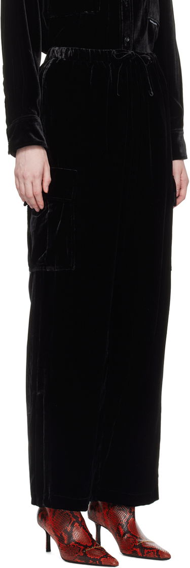 Cargo bukser Alexander Wang Drawstring Cargo Pants Sort | 4CC4234387, 1