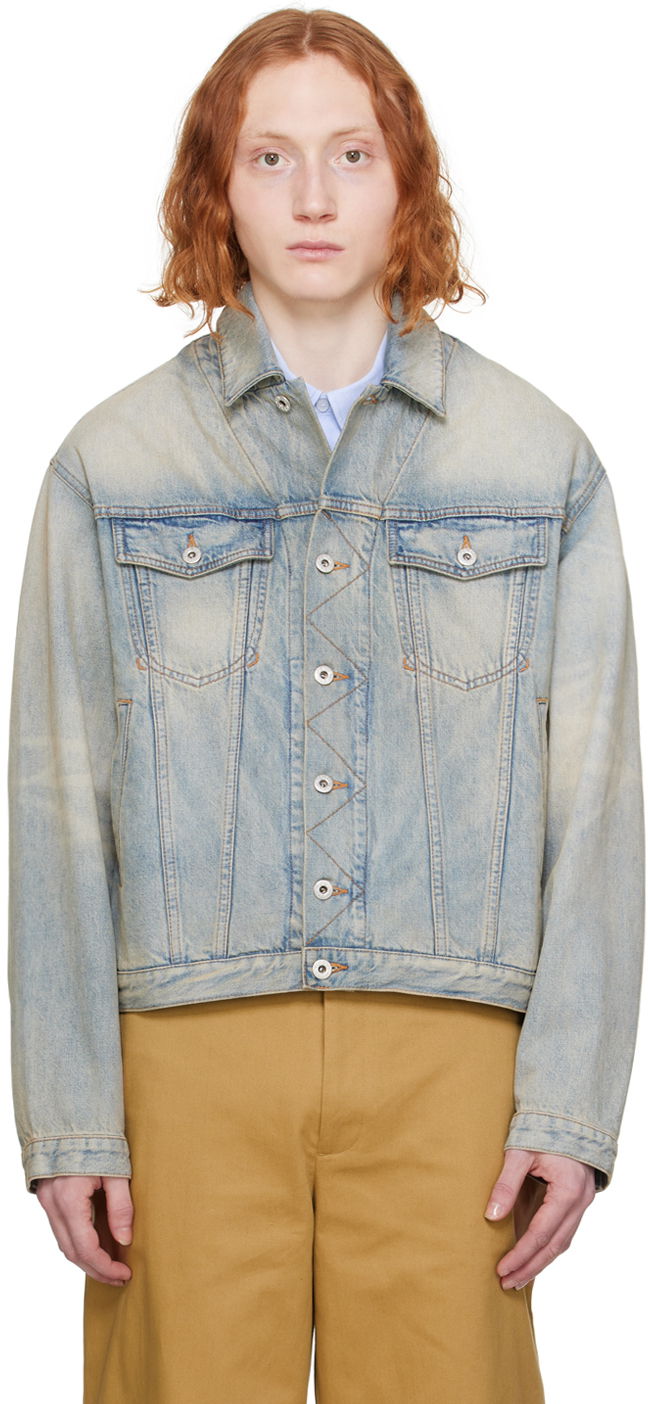 Jakke KENZO Paris Drawn Varsity Denim Jacket Blå | FE55DV3026B8, 0