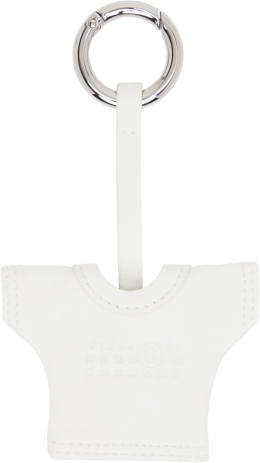 Nøgleringe Maison Margiela MM6 Maison Margiela T-Shirt Shaped Keychain Hvid | SA6UA0006 P8335