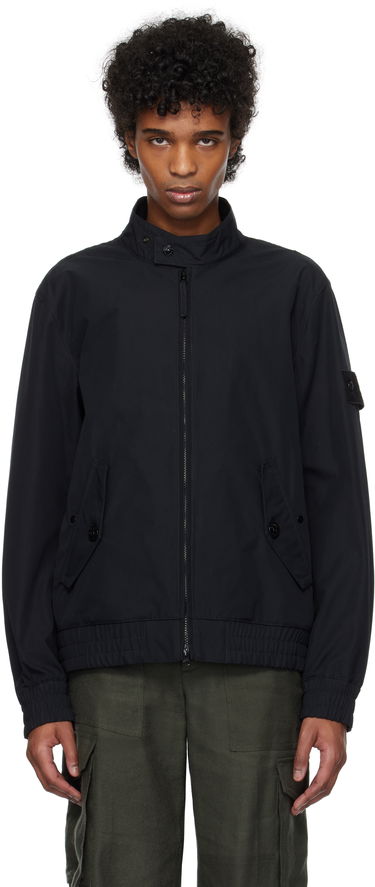 Bomberjakke Stone Island Stone Island Weatherproof Canvas Bomber Jacket Sort | K1S15 4100026 S00F1, 0