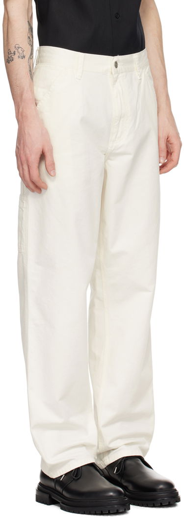 Bukser Carhartt WIP Work In Progress Single Knee Trousers Hvid | I031499, 4