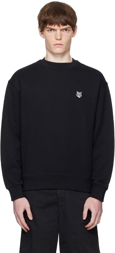 Sweatshirt MAISON KITSUNÉ Maison Kitsuné Fox Head Comfort Sweatshirt Sort | PM00304KM0341, 0