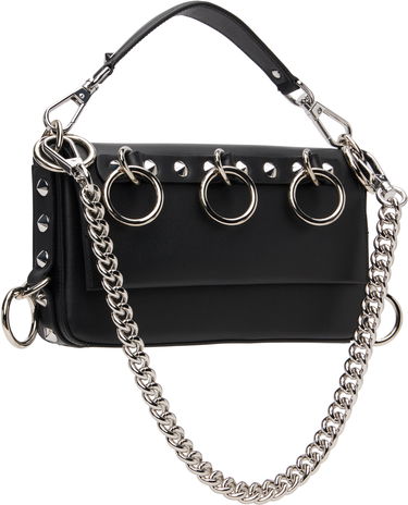 Håndtaske R13 Vivian Studded O-Ring Chain Bag Sort | R13WA061-A001, 1