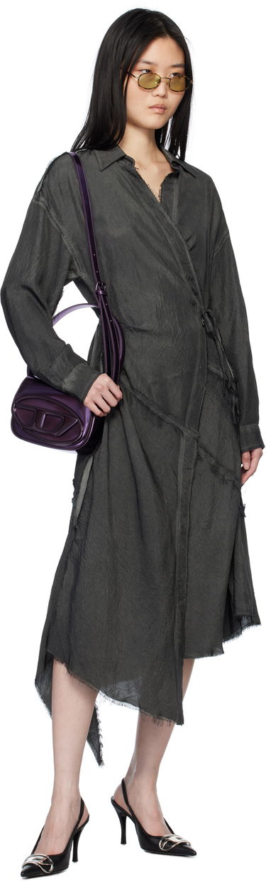 Kjole Diesel Diesel D-Raven-Q1 Midi Wrap Dress Grå | A17310 0CMBB, 3