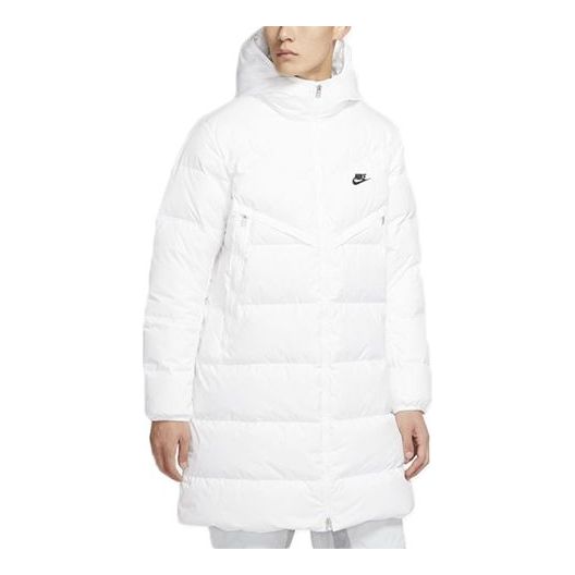 Parka Nike Sportswear Down-Fill Windrunner Shield Long Jacket Hvid | CU4409-100