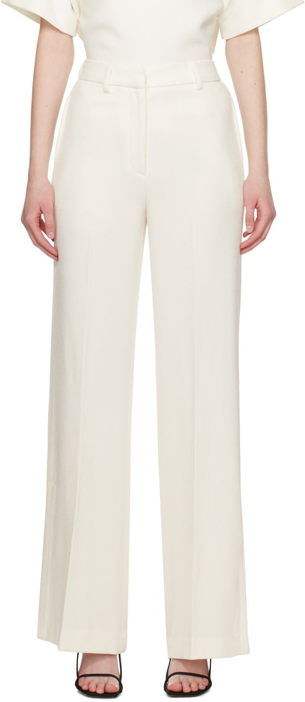 Bukser Anine Bing ANINE BING Women's Lyra High-Rise Wide-Leg Dress Pants Hvid | A-03-3275-100