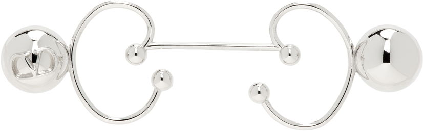 Ring Valentino Valentino Logo Piercing Ring Metalisk | 6Y0J0T29MET172