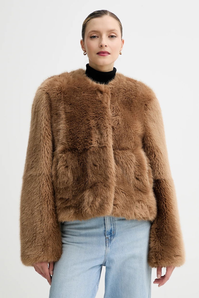 Frakker STAND STUDIO Halle Faux Fur Coat Brun | 62267.9416