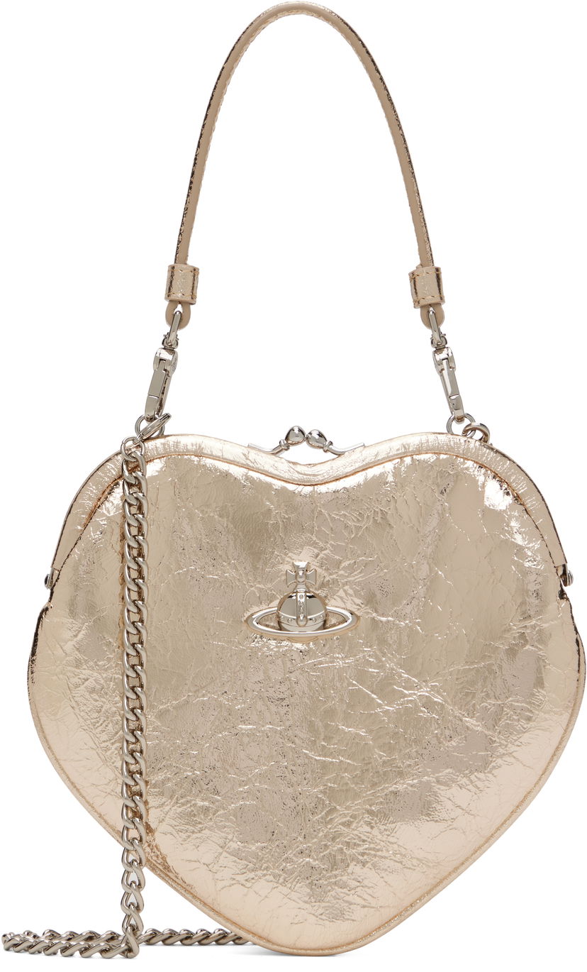 Håndtaske Vivienne Westwood Vivienne Westwood Belle Heart Frame Bag Metalisk | 4B01000CW-L00AC-