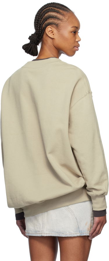 Sweater We11done We11done Oversized V-Neck Sweatshirt Beige | WD-TS0-25-773-U-KK, 2