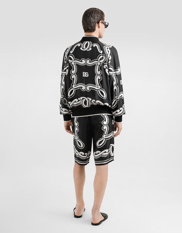 Shorts Dolce & Gabbana Silk Shorts with Bandanna Print Sort | GV37ATHI1WFHN9RA, 2