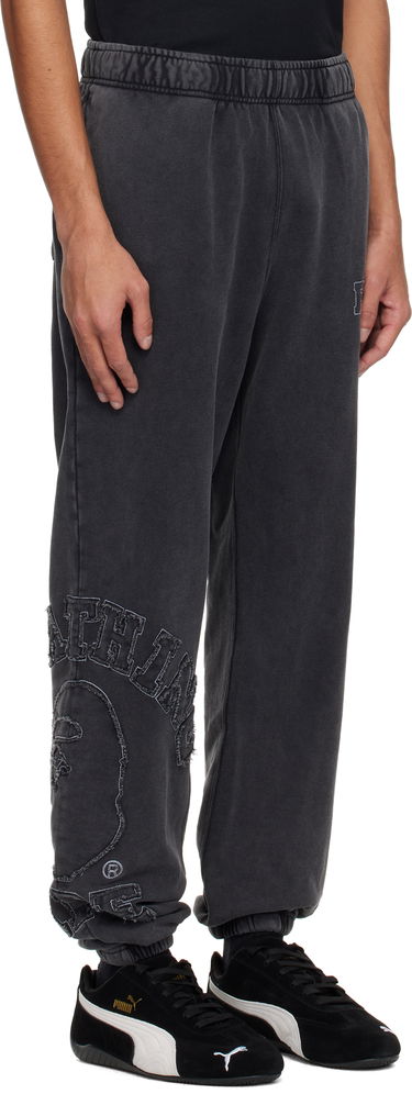 Joggingbukser BAPE BAPE Washed Effect College Patch Sweatpants Sort | 001PTK801001M, 1