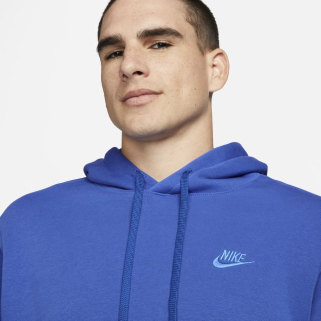 Sweatshirt Nike Sportswear Club Fleece Pullover Hoodie Blå | DJ6632-480, 1