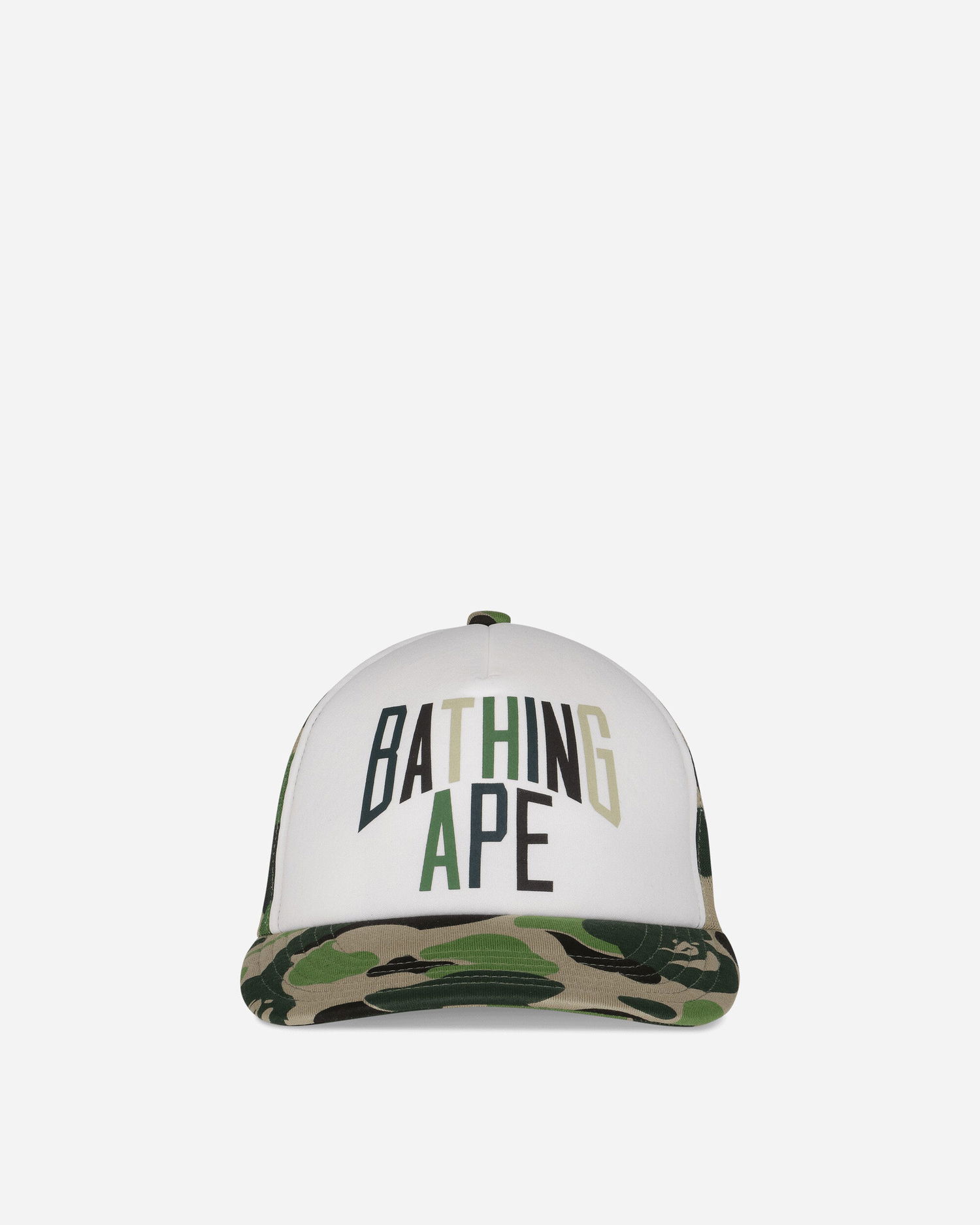 Kasket BAPE Camo NYC Logo Mesh Cap Hvid | 1L30180012 GREEN, 1