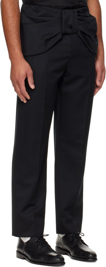 Bukser Simone Rocha Simone Rocha Bow Waist Straight Leg Trousers Sort | 4170 1217, 1