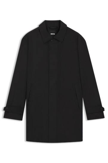 Regnfrakke BOSS Water-Repellent Coat Sort | 50543262, 0