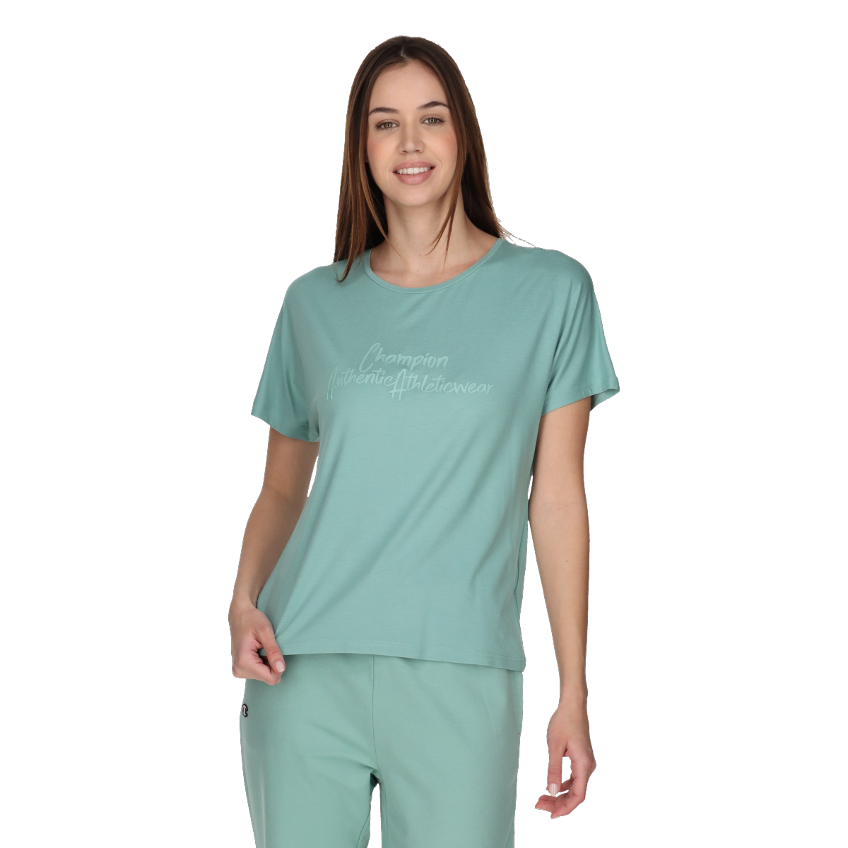 T-shirt Champion T-Shirt Authentic Athleticwear Turkis | 117619-GS015, 0