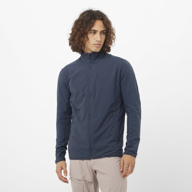 Vindjakke Salomon Lightwarm Hybrid Jacket Mørkeblå | LC2374600, 0