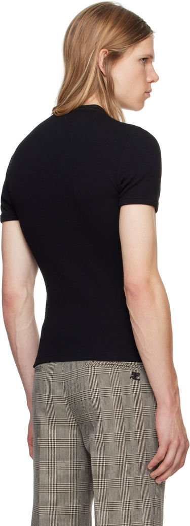 T-shirt Courrèges 90's Rib Zipped T-Shirt Sort | 324JTS145JS0121, 2