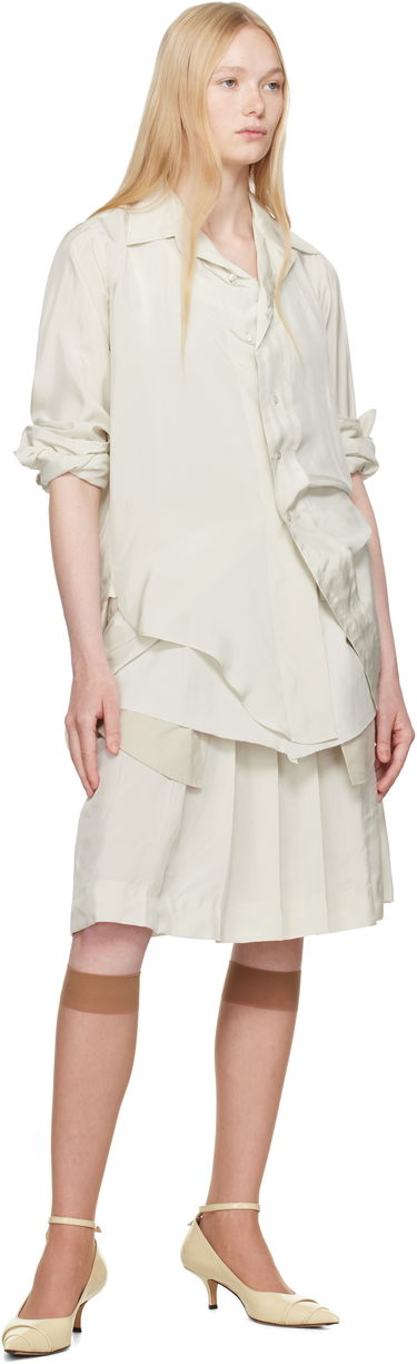 Skjorte Maison Margiela Maison Margiela Dropped Hem Shirt Hvid | S51DT0020 S76632, 3